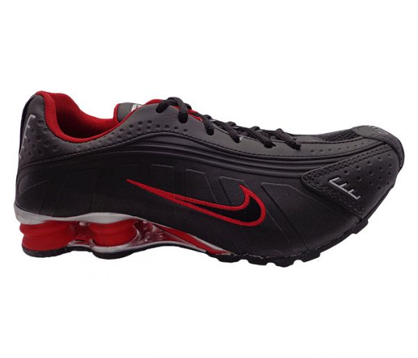 Tênis Nike Shox R4 Cromado, Preto e Vermelho - O Mais Barato